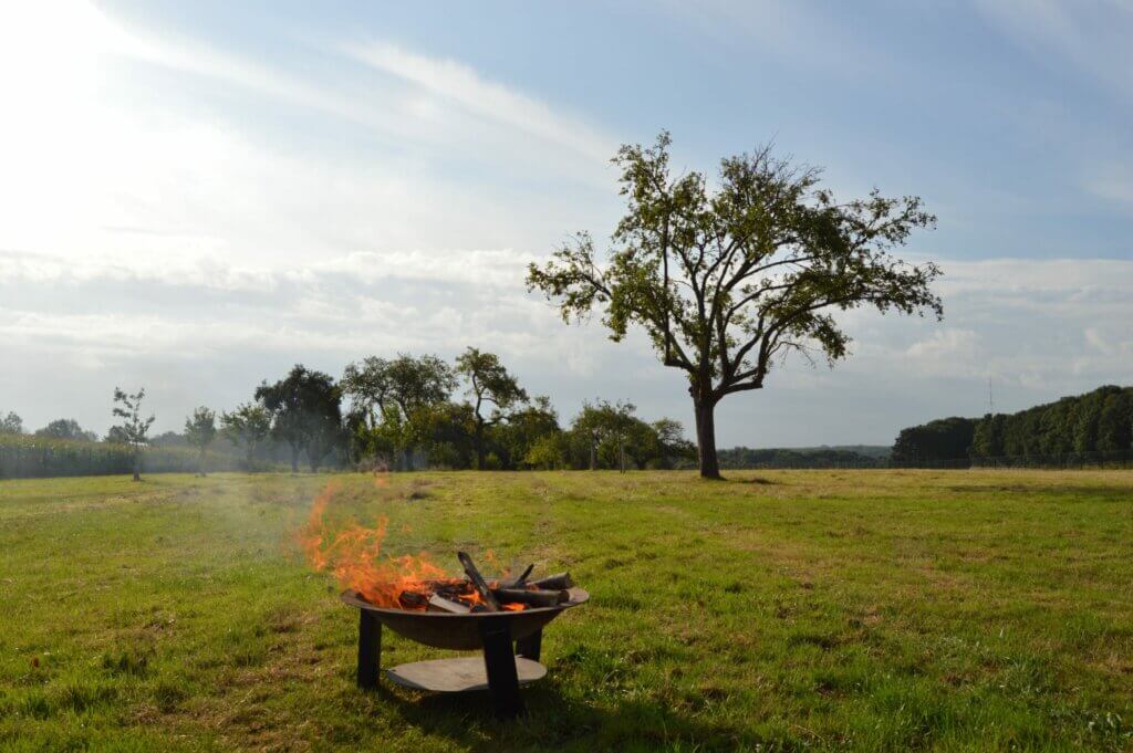 vuurkorf in de natuur